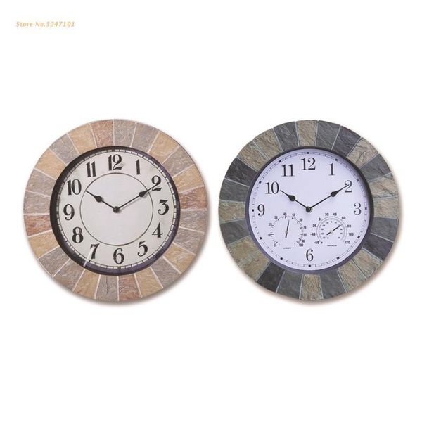 

wall clocks b0kc clock round resin living room bedroom office study home decoration