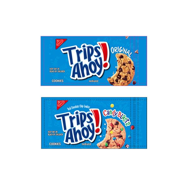 

customized mylar bags 600mg trips ahoy cookies bags medicated infused heat seal zipper plastic edibles packaging snack flowers bags in stock
