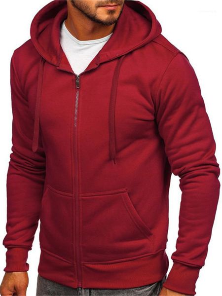 

men's hoodies sweatshirt casual zipper colorful solid hooded outerwear 2021 spring autumn europe america style & sweatshirts, Black