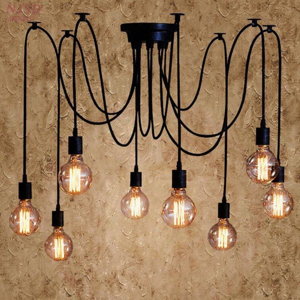 

diy vintage spider pendant lamp nordic e27 loft edison industrial hanging lamps living room bar dining ceiling art chandelier