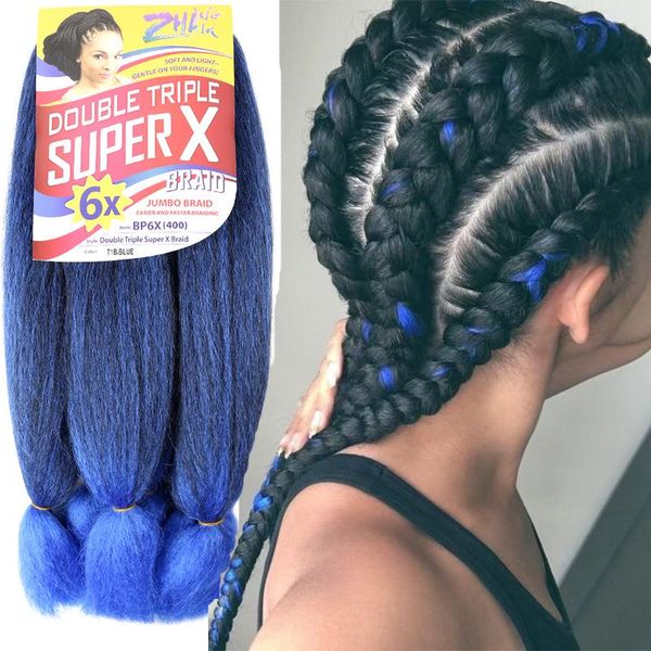 

human ponytails saisity jumbo braids 100g/piece synthetic ombre high temperature fiber hair extensions crochet braiding, Black