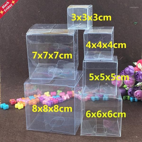 50 teile/los Klar PVC Geschenk Boxen Papier Schokolade Party Geschenke Verpackung Box Geschenk Wrap