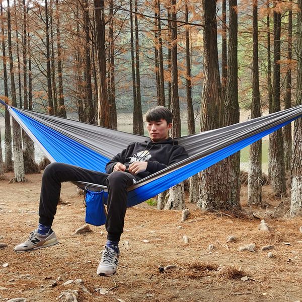 

camping outdoor supplies hammock 210t nisi parachute cloth indoor and bed