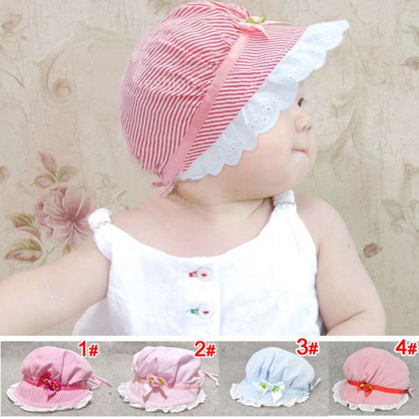 

one flower stripe baby princess hat sun visor (4 colors)_ mz1321, Yellow