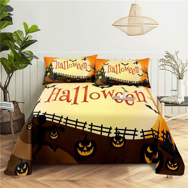 

sheets & sets halloween bedding sheet home digital printing polyester bed flat with case print