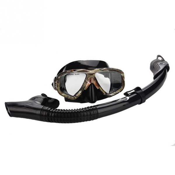 

diving masks camouflage professional scuba mask and snorkels anti-fog goggles glasses set swimming easy breath tube