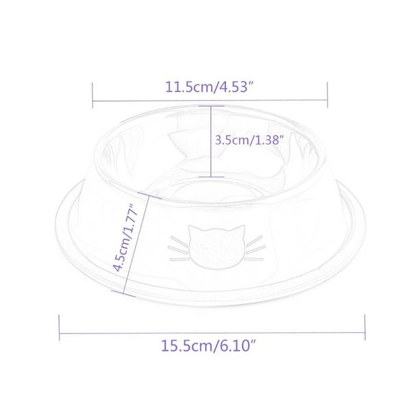 

cat bowls & feeders 2 pack feeder kitty bowl pets feed mat stainless steel anti spill skid wet dry for large smallcat wholesales