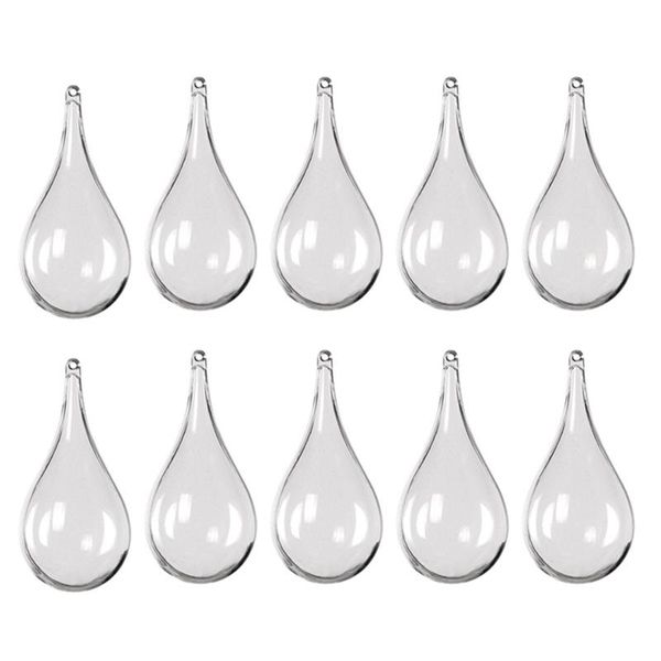 

10 sets clear fillable ornaments droplet bead diy plastic fillable drop beads for favor candy party decor