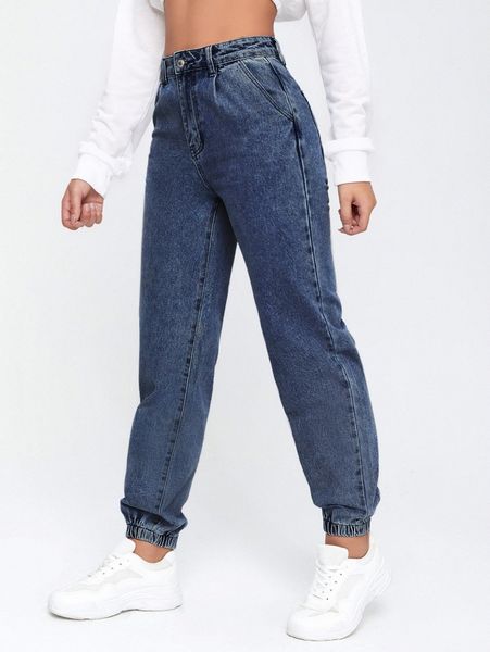 

high waist jogger jeans d1yc#, Blue