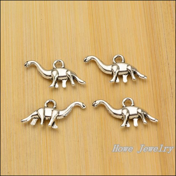 

whole 90pcs retro dinosaur charm tibetan silver fit for necklaces & pendants metal jewelry findings, Bronze;silver