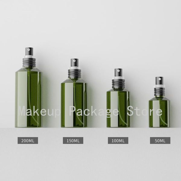 

storage bottles & jars 50ml100ml150ml200ml 50pcs cosmetic empty pet dark green lotion pump bottle,diy emulsion packing bottle,portable makeu
