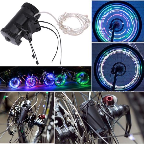 

bike wheel light waterproof usb rechargeable super bright 2m led light string cycling for outdoor cycle biking entertainment