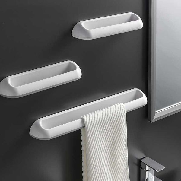 

towel racks thickened rack wall hanging non perforated bathroom rod bath waterproof and moisture-proof