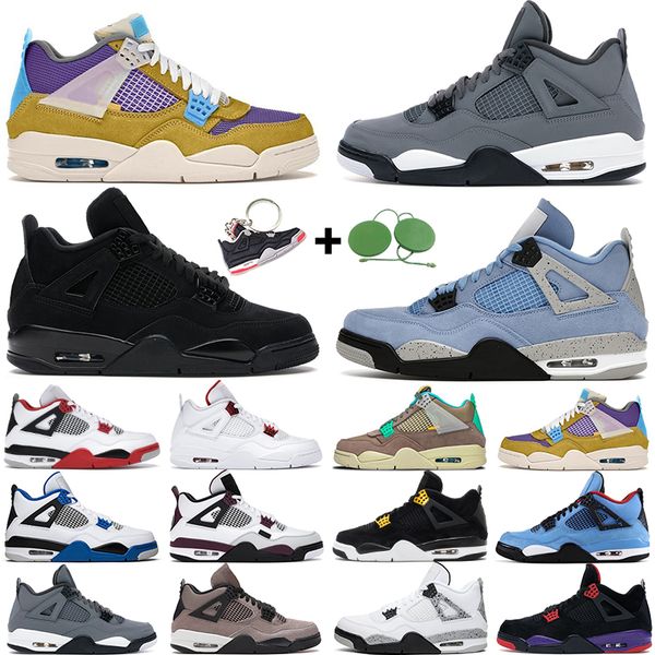 

men women basketball shoes 4 4s desert moss university blue white oreo taupe haze black cat bred pure money mens trainers sports sneakers si
