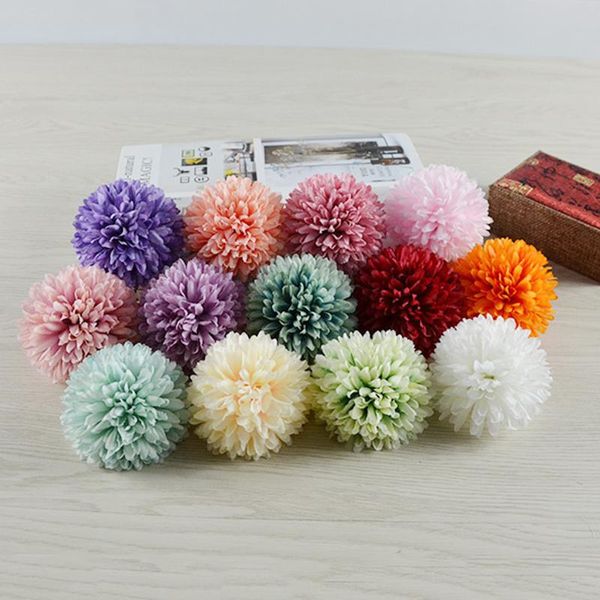 

decorative flowers & wreaths 5pcs artificial silk hydrangea chrysanthemum ball flower diy home garden craft fake wedding party decor