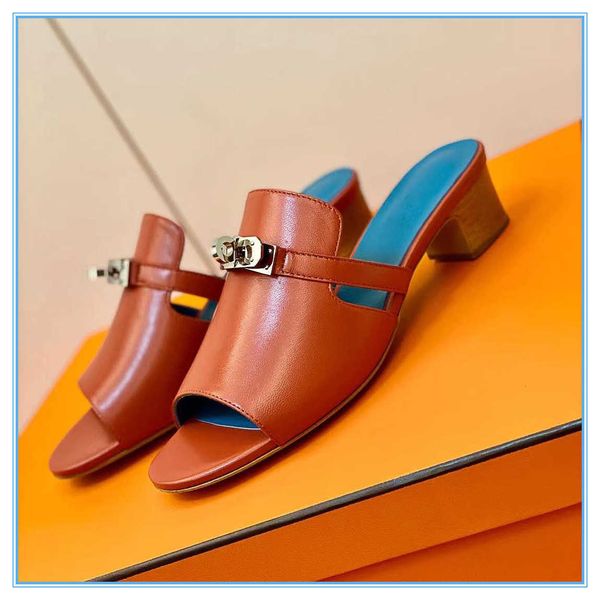 

woman slippers fashion beach thick bottom slipper platform alphabet lady sandals leather high heel slides slide with box zlh, Black