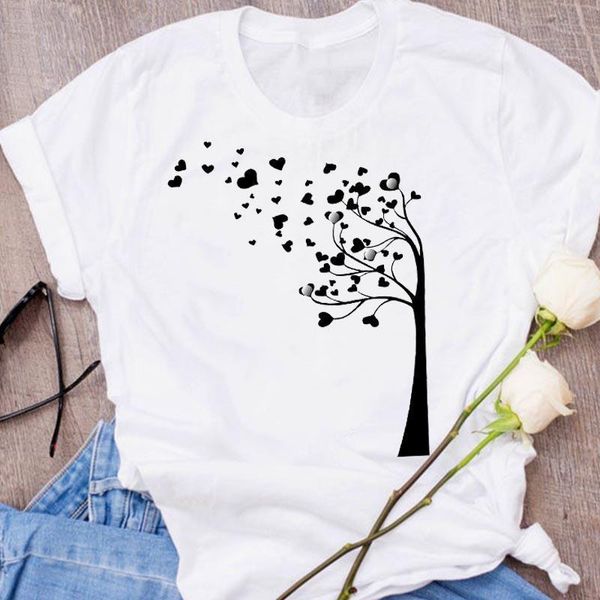 

women graphic love sweet cute printing fashion ladies print clothing clothes lady tees female t shirt womens t-shirt, White
