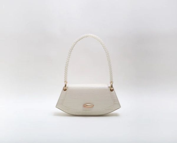 

french fashion underarm bag pearl tote crocodile pattern chain shoulder bag