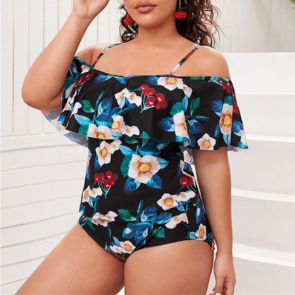 

women's swimwear bikini swimsuit women 2021 summer one shoulder leaf ladies fashion casual push-up pad beachwear suit, White;black