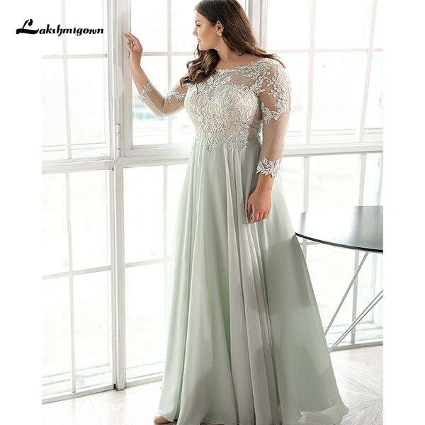 

2021 new cyan-blue appliques of the bride es long sleeve wedding mother chiffon vestido de festa para mae da noiva l7ge, Black;gray