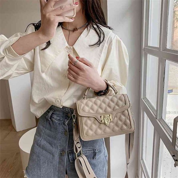 

new 2021 summer lingge lock small square bag