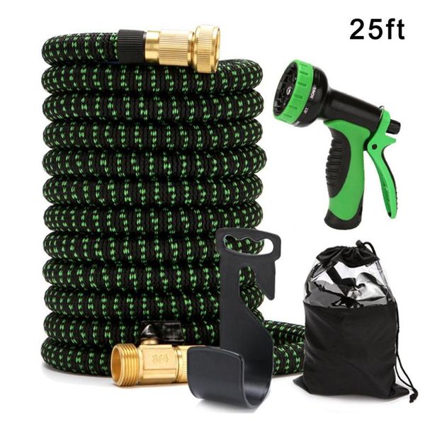 

watering equipments 7.5m/30m expandable garden hose water with 10 function nozzle and durable 3-layers latex solid brass fittin
