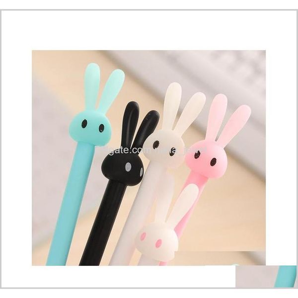 

0.38mm cute kawaii plastic gel pen lovely cartoon rabbit pen for kids writing gift korean stationery student neutral pen tamr0 r2phm sq3ex, Blue;orange