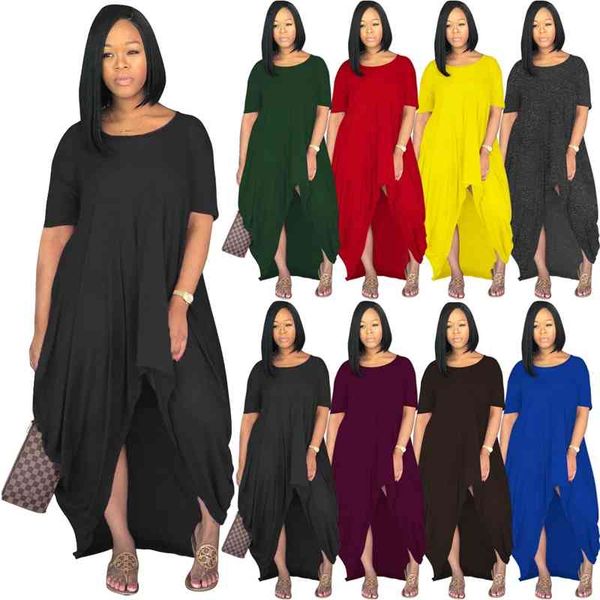 

loose round neck long sleeve casual dress women's sd107, Black;gray