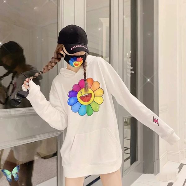 

new color 2021 sunflower hoodie men women 100%cotton plus velvet hoodies j balvin oversized high street washed sweatshirt y6ws 4wny, Black