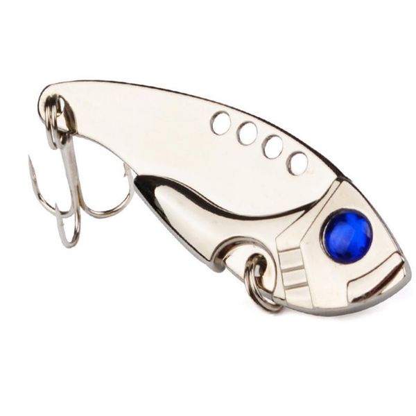 

5pcs/lot mixed 6cm 11g vibration high carbon steel hooks vib fishing lures for bass carp spoon artificial cicada h jllpht