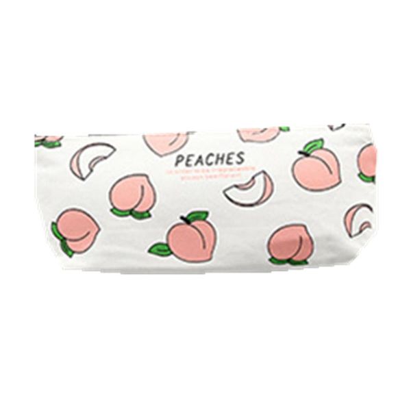 

pencil cases case large capacity makeup storage pen pouch peach canvas cosmetic bag for school teen girl boy men women