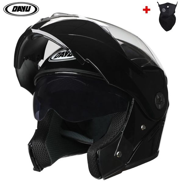 

motorcycle helmets dot flip up motorbike helmet full face modular dual lens racing abs casque moto safe motocross capacete