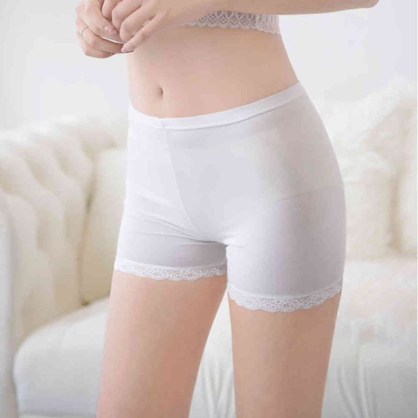 

underwear ice safety light summer short student color large lace edge shorts, Black;pink