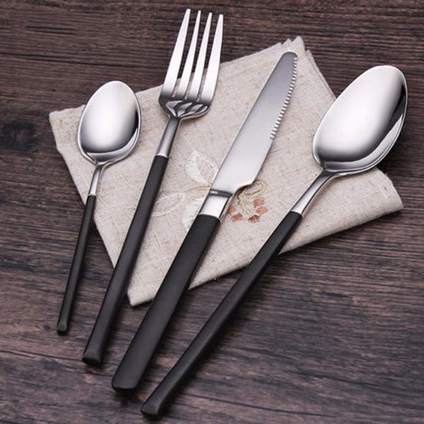 

outdoor party tableware set cutlery stainless steel restaurant posate flatware set coutellerie de luxe luxury dinnerware 50n0013