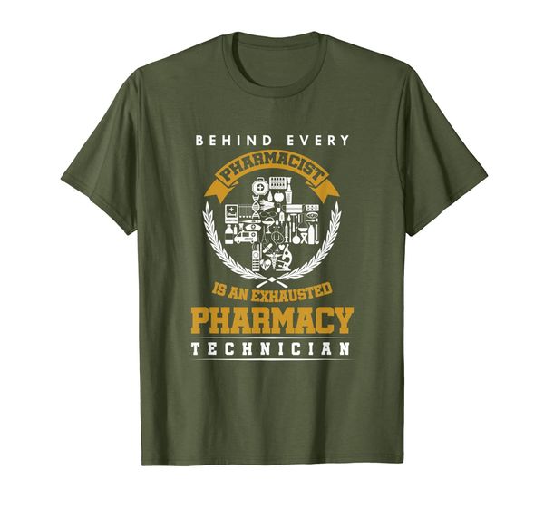 

funny exhausted pharmacy technician pharmacist t-shirt t-shirt, White;black