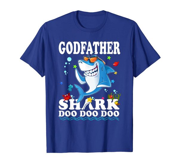 

godfather shark t-shirt doo doo funny baby mommy kids video, White;black