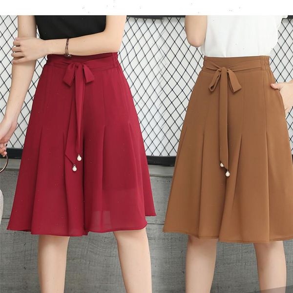 

2021 summer big size women loose shorts slim lady high waist thin skirt shorts girl shorts streatwear 368, White;black