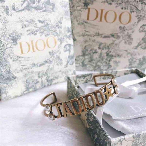 

70% off outlet online family bracelet 2021 new net red same letter bracelet with pearl jewelry, Silver