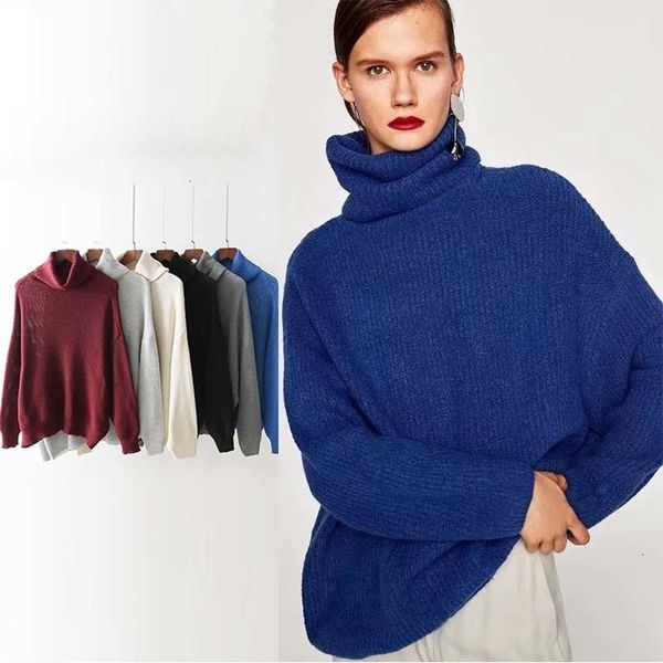 

jxysy england style sweate autumn and winter solid batwing sleeve turtleneck fallow pullovers women's sweater y190830, White;black