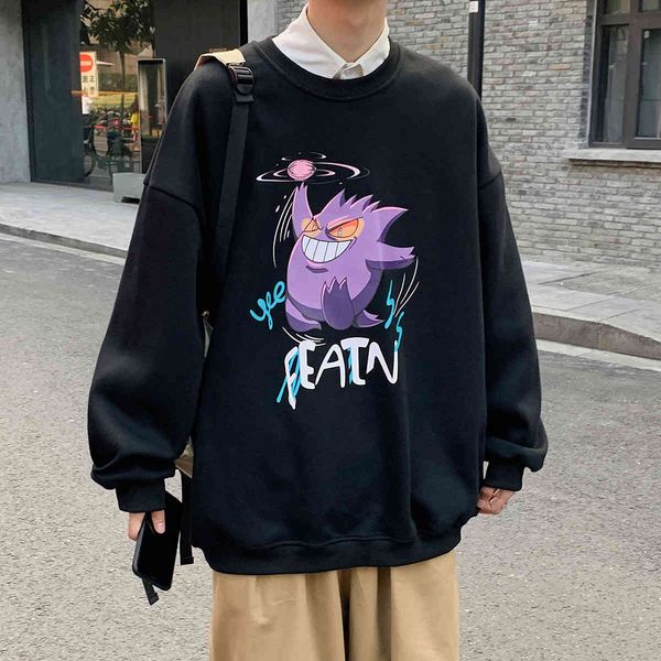 

men's sweaters 2021 men's long sleeves autumn print pullover knitted o-neck plus oversized 5xl kgqx, White;black