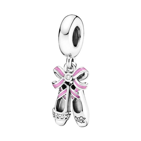 

pandach 925 sterling silver ballet shoes charm beads fit original 3mm bracelets for women diy jewelry making cms1508, Bronze;silver