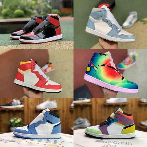 

jumpman university blue 1 1s high basketball shoes mens women dark mocha pine green bio hack unc patent twist turbo hyper royal prototype tr, Black