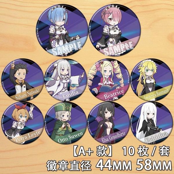 

pins, brooches 58mm re emilia rem ram acrylic brooch badge, Gray