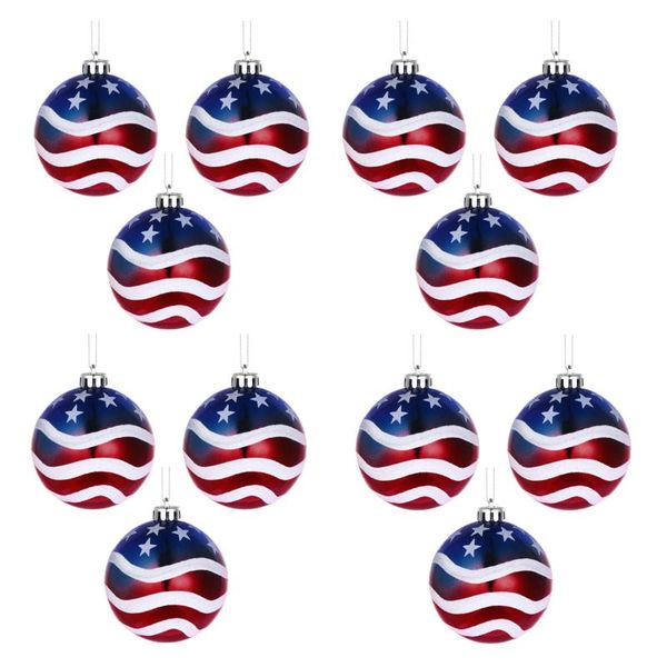 

decorative objects & figurines 12pc independence day decoration hanging ball pendant gift festival ornaments party home outdoor tree decor