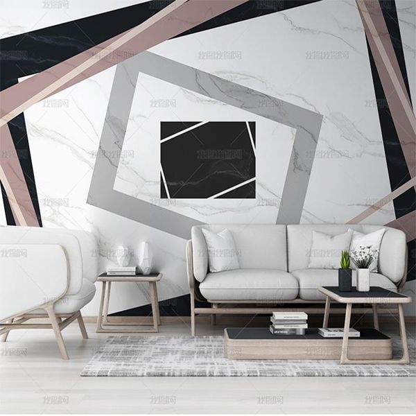 

wallpapers jazz white 3d solid marble geometric graphics wallpaper living room tv background wall mural dining cloth