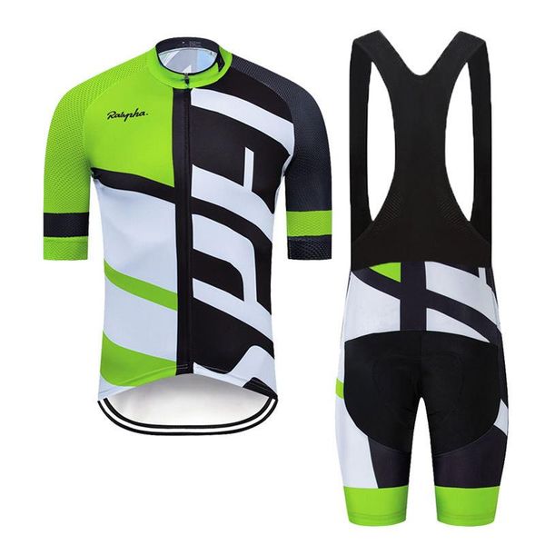

racing sets breathable man cycling maillot summer bike mtb bicycle clothing set equipment with jersey and bib shorts gel pad, Black;blue
