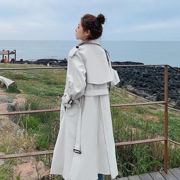 

women's trench coats fashion double breasted women coat plus sashes chic epaulet casual elegant british style female outerwear autumn c, Tan;black