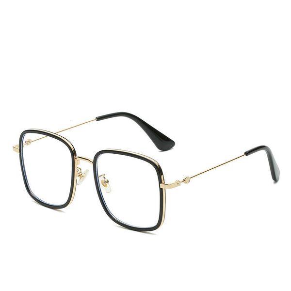 Vintage Big Eyes Computerbrille Retro quadratischer Blockierrahmen mit Anti-Blaulicht-Gläsern Fashion Geek Brillen