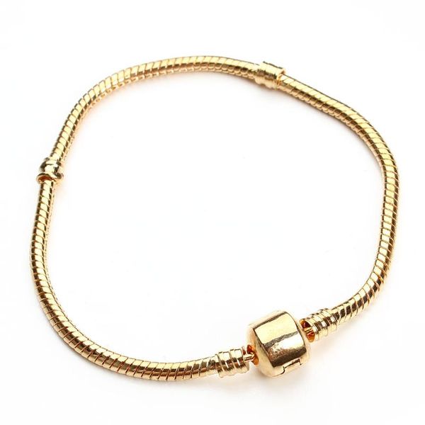 

link, chain ckysee fashion charm original 3mm snake bone beads fits ladies beaded exquisite bracelet, Black