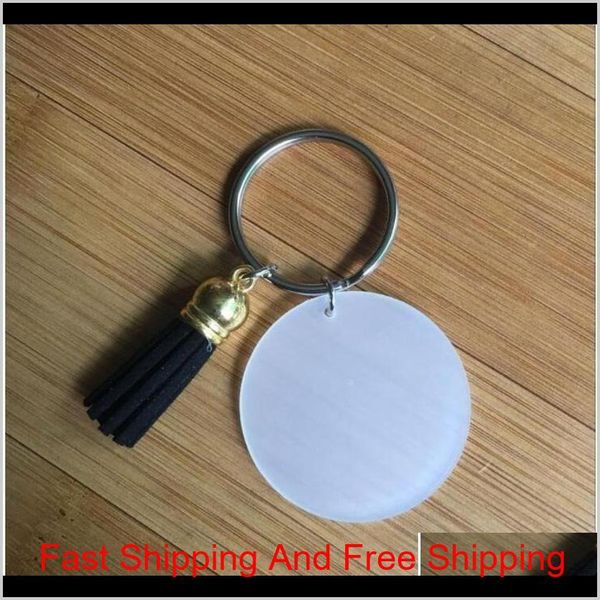 

creative keyring 4cm blank disc with 3cm suede tassel vinyl keyrings available monogrammed clear acrylic di qylbcm bdesports